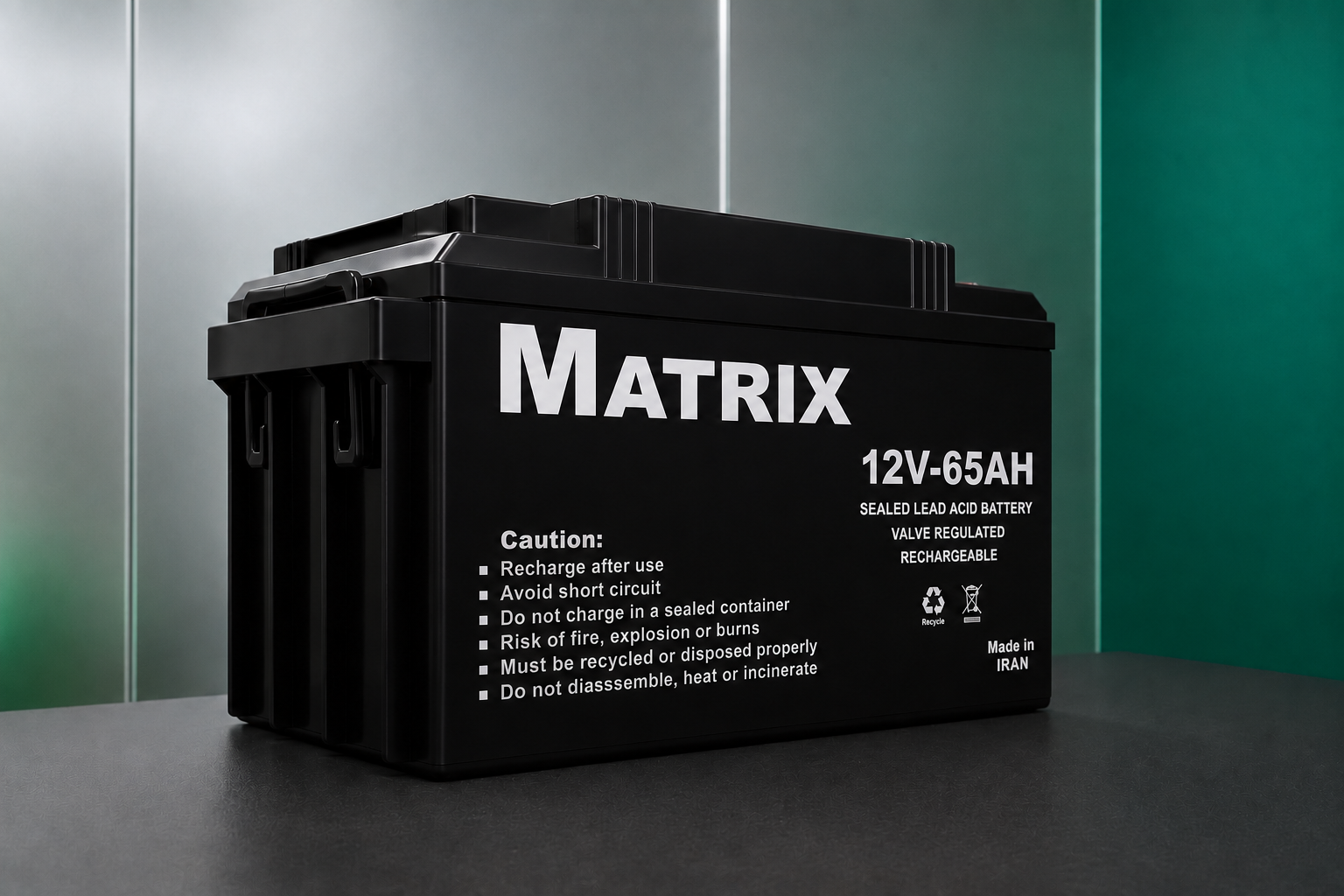 باتری یو پی اس 12 ولت 65 آمپر ساعت برند MATRIX - ماتریکس