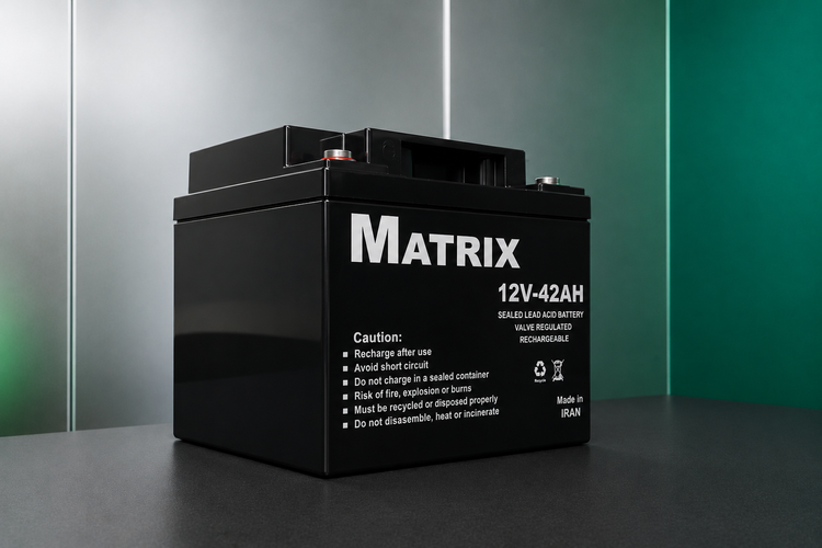 باتری یو پی اس 12 ولت 42 آمپر ساعت برند MATRIX - ماتریکس