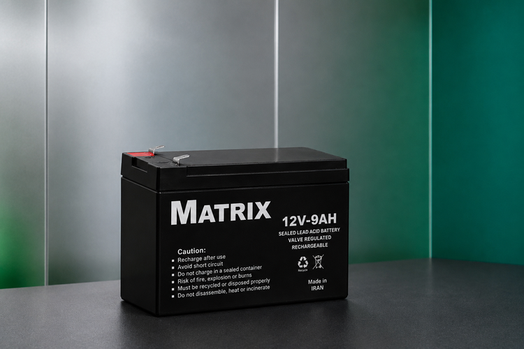 باتری یو پی اس 12 ولت 9 آمپر ساعت برند MATRIX - ماتریکس